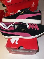 PUMA Suede Classic Black Pink Women  s Sz 11 355462-07 NEW
