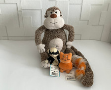 Jellycat retired bundle x3: Tum Tum Monkey, Pussy Galore, Woodland Puppet Badger