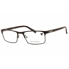 Calvin Klein Jeans Men's Eyeglasses Brown Metal Rectangular Frame CKJ527 200