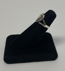 Sterling Silver Etched Floral Heart Design Ring Stamped Mexico 2.4 Grams Size 5 — photo 2