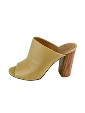 Tory Burch Women's Raya Tumbled Leather Mule Heels Cognac Size 7