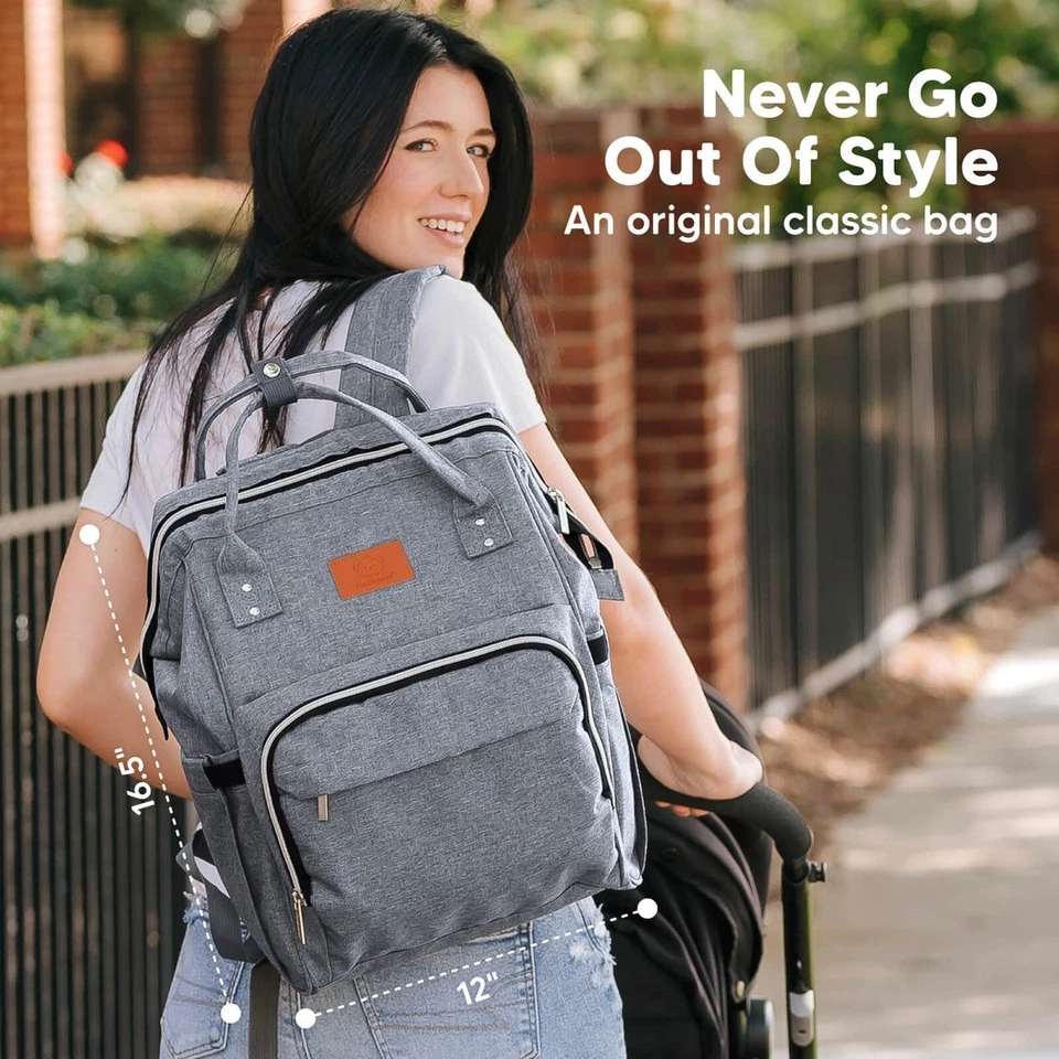 NEW -Baby Diaper Bag Backpack Travel Mom Mummy Maternity Changing Pad Waterproof - Image 4 of 4