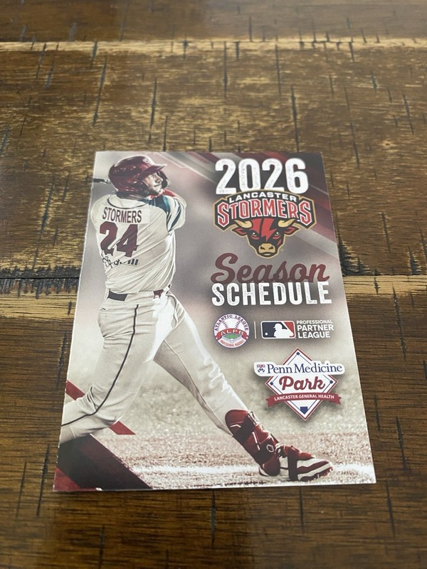 Lancaster Stormers 2026 Atlantic League Pocket Schedule 
