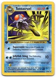 Tentacruel 44/62 Fossil 1st Edition Uncommon
