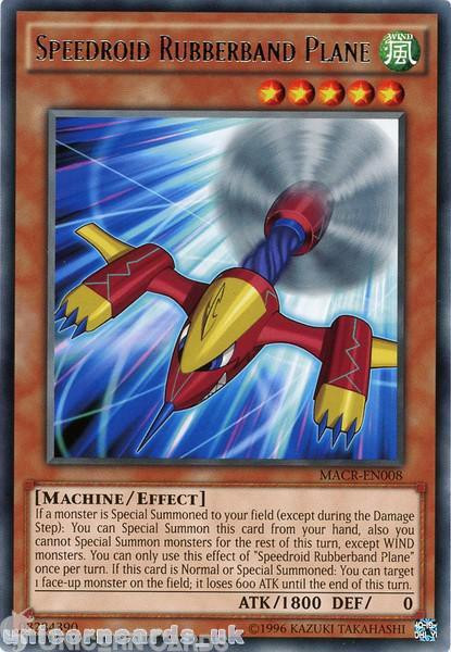 MACR-EN008 Speedroid Rubberband Plane Rare UNL Edition Mint YuGiOh Card