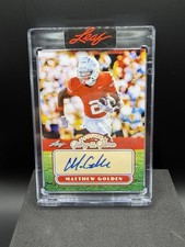2025 Leaf Glory Of The Game Football Matthew Golden Future Auto /99