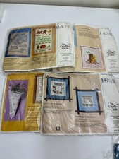 Lot of 4 Vintage Creative Circle Kits Counted Cross Stitch Crewel 1987
