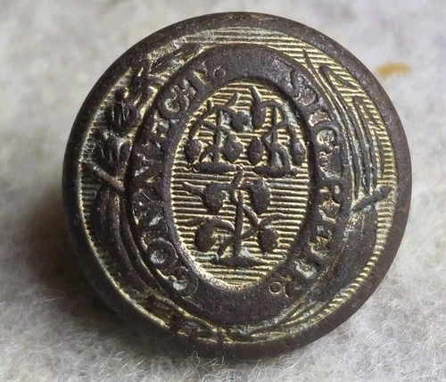 Civil War Connecticut State Seal Cuff Button – Steele & Co Backmark
