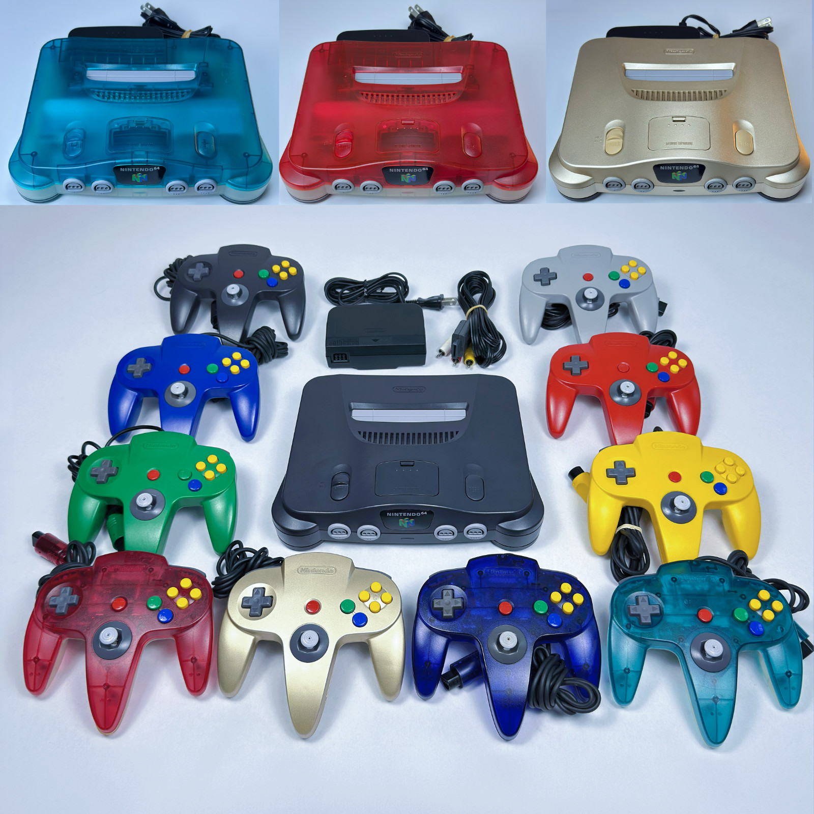 Official Nintendo 64 Console + OEM Controllers (Tight Sticks) - USA Seller
