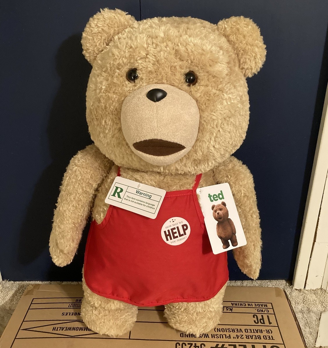 Ted Movie 24” Talking Plush “Apron” Teddy Bear R Rated LIFE SIZE NWT In Box  2012