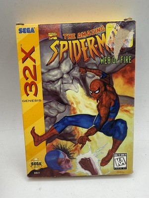 Amazing Spider-Man: Web of Fire (Sega 32X, 1995) Complete CIB