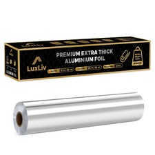 Commercial Grade Heavy Duty Aluminum Foil Roll - 12" x 164' with Cutte