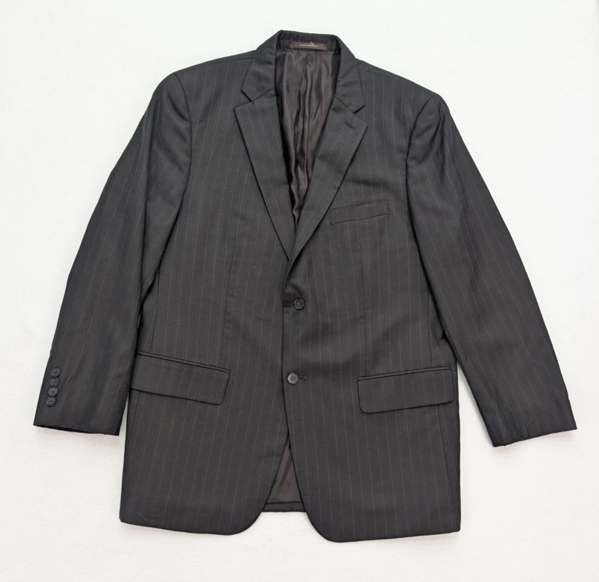Manteau De Sport Classique Tasso Elba En Moleskine Noir - Coupe Vintage Taille 40, Sans Fente