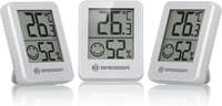 Bresser 3Er Set Thermometer Hygrometer - Digitales Raumthermometer FüR Kontrolle