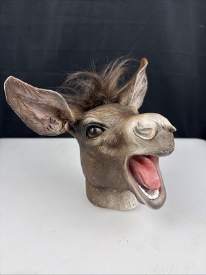 7'' Polyresin Laughing Donkey Mule Ass Head bust Paperweight 
