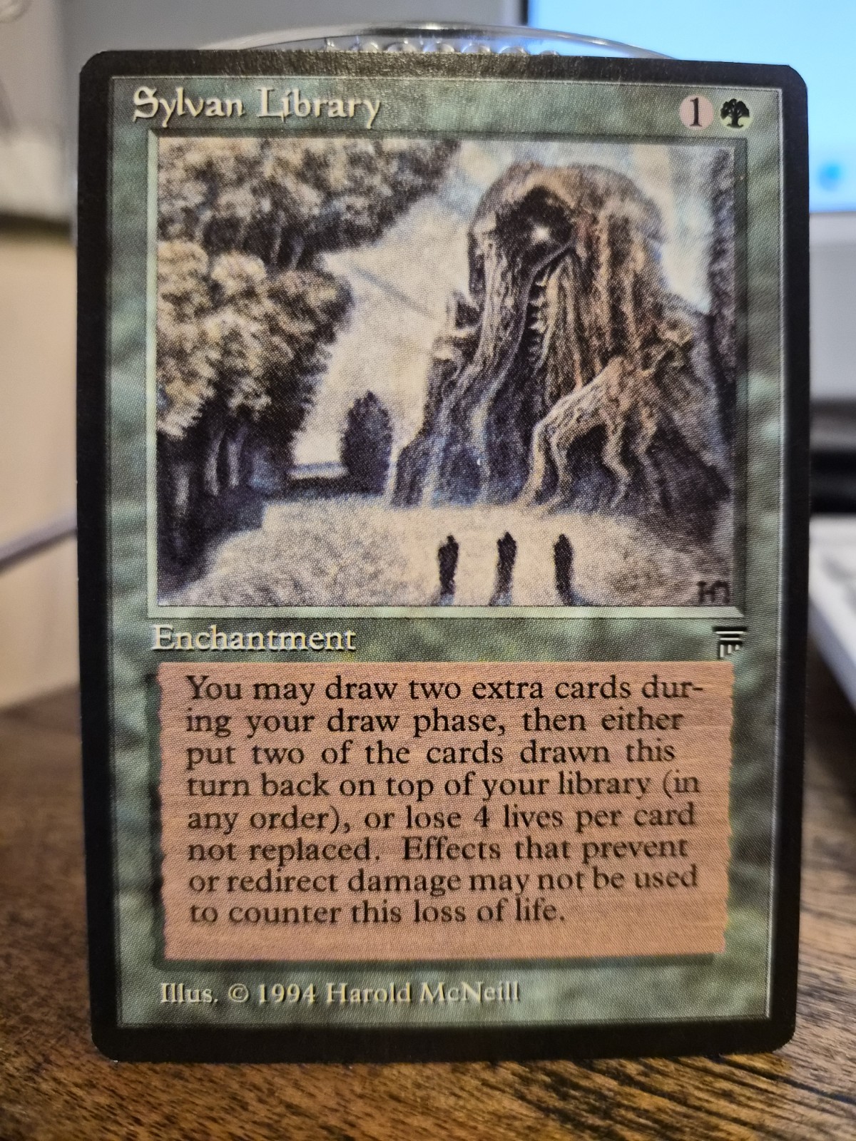 Sylvan Library Legends MTG Enchantment Green Uncommon Harold McNeill Magic