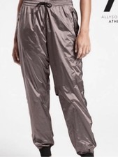 NWT Athleta x Allyson Felix Legend Luxe Metallic Track Pants M