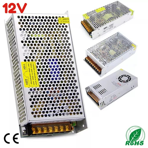 AC 230V to DC 12V Power Supply LED Driver Adapter Transformer 12W-720W UK