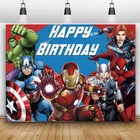 Avengers Backdrop Marvel Superhero Background Birthday Party Banner Decoration
