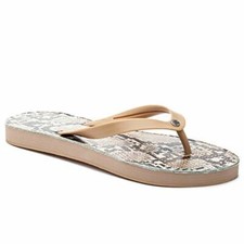 J/Slides NYC Women's Reptile Print Flip-Flops Beach Poolside Size 7 M