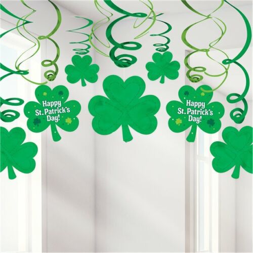DECORACIONES DE DÍA ST. PATRICKS Globos Bandera Bandera Bunting Utilería Oropel Confeti☘��️ - Imagen 30 de 106