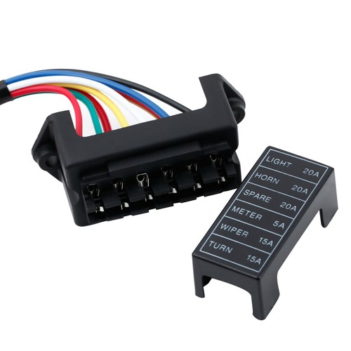 Car Auto Blade Fuse Box Block Holder ATC ATO Wire L5V1 Fuse Case 6-Way Adapter H - Picture 3 of 6