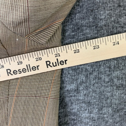 VTG Polo Ralph Lauren Blazer Jacket Men 40R Beige Wool Houndstooth Windowpane - Picture 13 of 17
