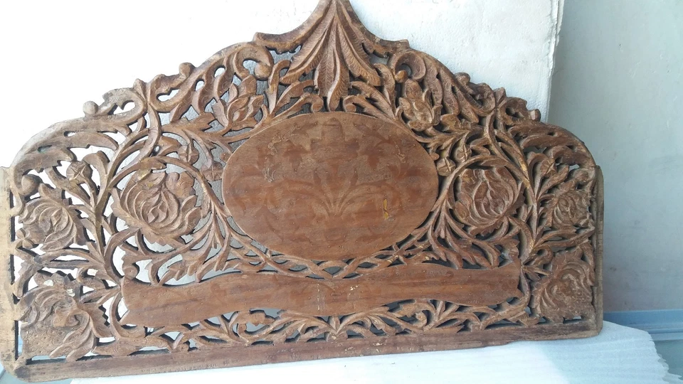 Антикварная декоративная деревянная деталь ручной резьбы декоративная дверь или мебель сверху - Изображение 4 из 4