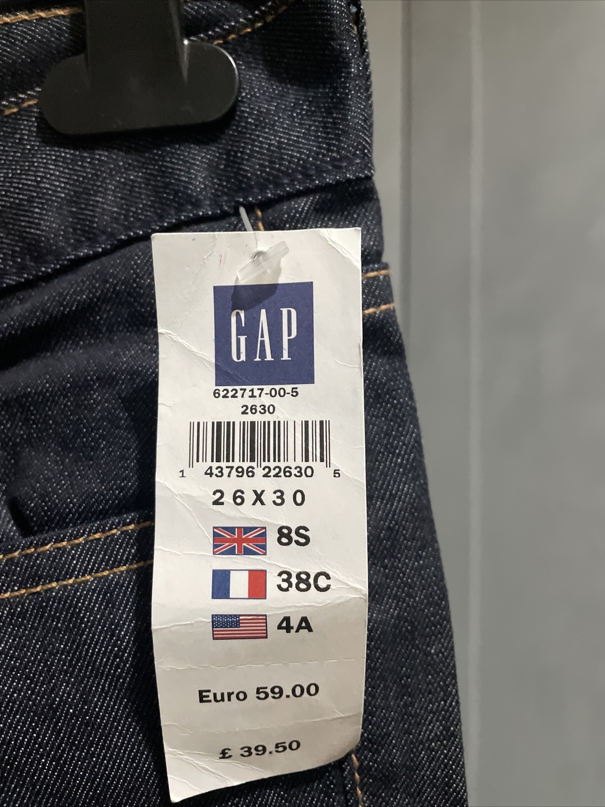 Gap New Jeans Slim Boot CutStretch W26 L30 Navy Sit Just Below waist image 2