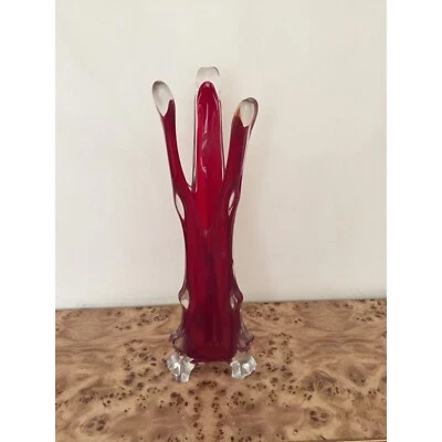 Vintage Retro Red Glass Vase Vases Bowls Gumtree Australia