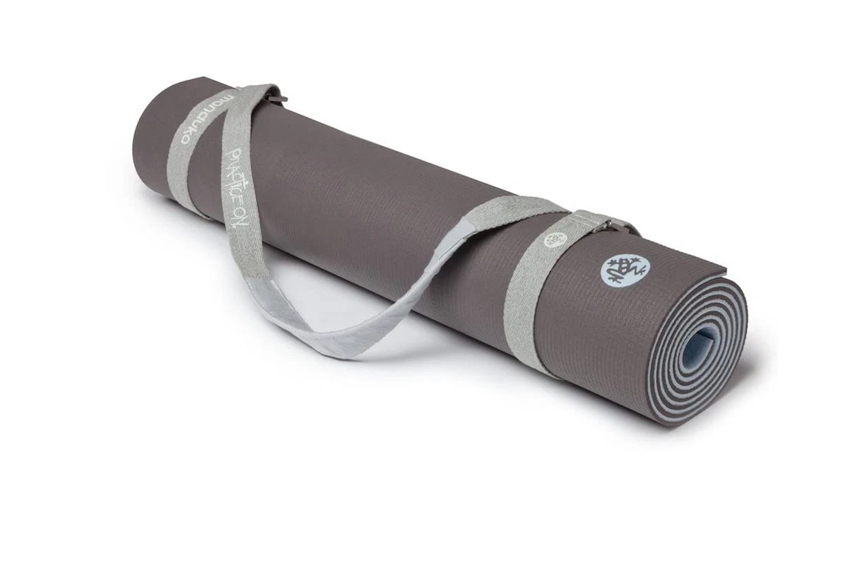 Manduka Journey ON Commuter Yoga Mat Strap Heather Grey and Bliss