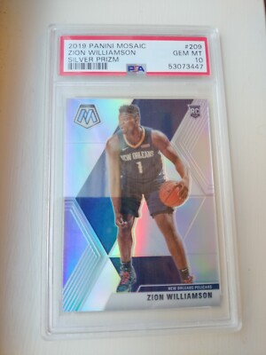 【PSA10】Zion Williamson RC Silver 2019 ZION WILLIAMSON Panini Mosaic Silver Prizm RC #209 PSA