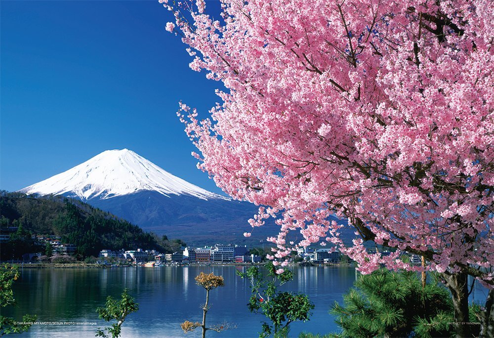 Yanoman 108-Piece Jigsaw Puzzle Cherry Blossoms and Mt. Fuji