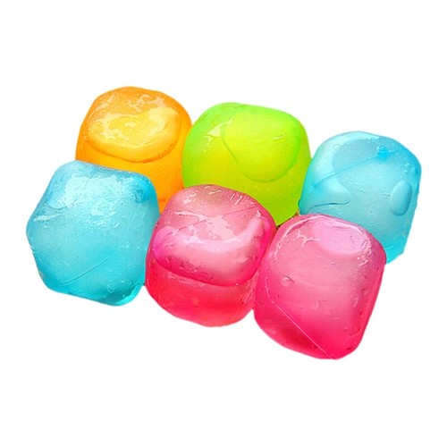 6pcs Colorful Reusable Ice Cube Non-Diluting Refreezable Ice Cubes for Cocktails - Picture 9 of 10