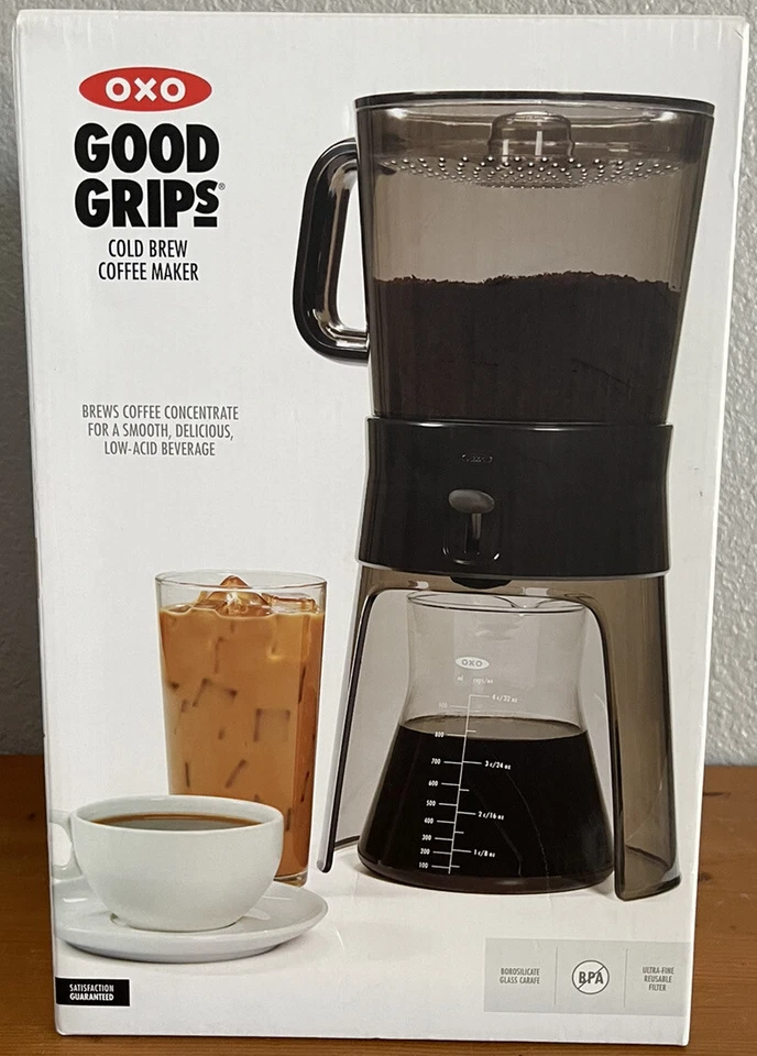 OXO 1272880 Portable 32 Ounce Hot or Cold Brew Coffee Machine with Glass Carafe - Image 2 of 4