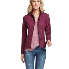 Cabi Lace Blazer Jacket Button Front Career Office Plumberry Purple Size 6 NWT