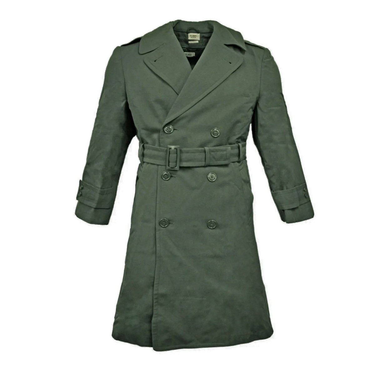 US Trench Coat Lined AG44 Army Military Issued Long Wool Winter