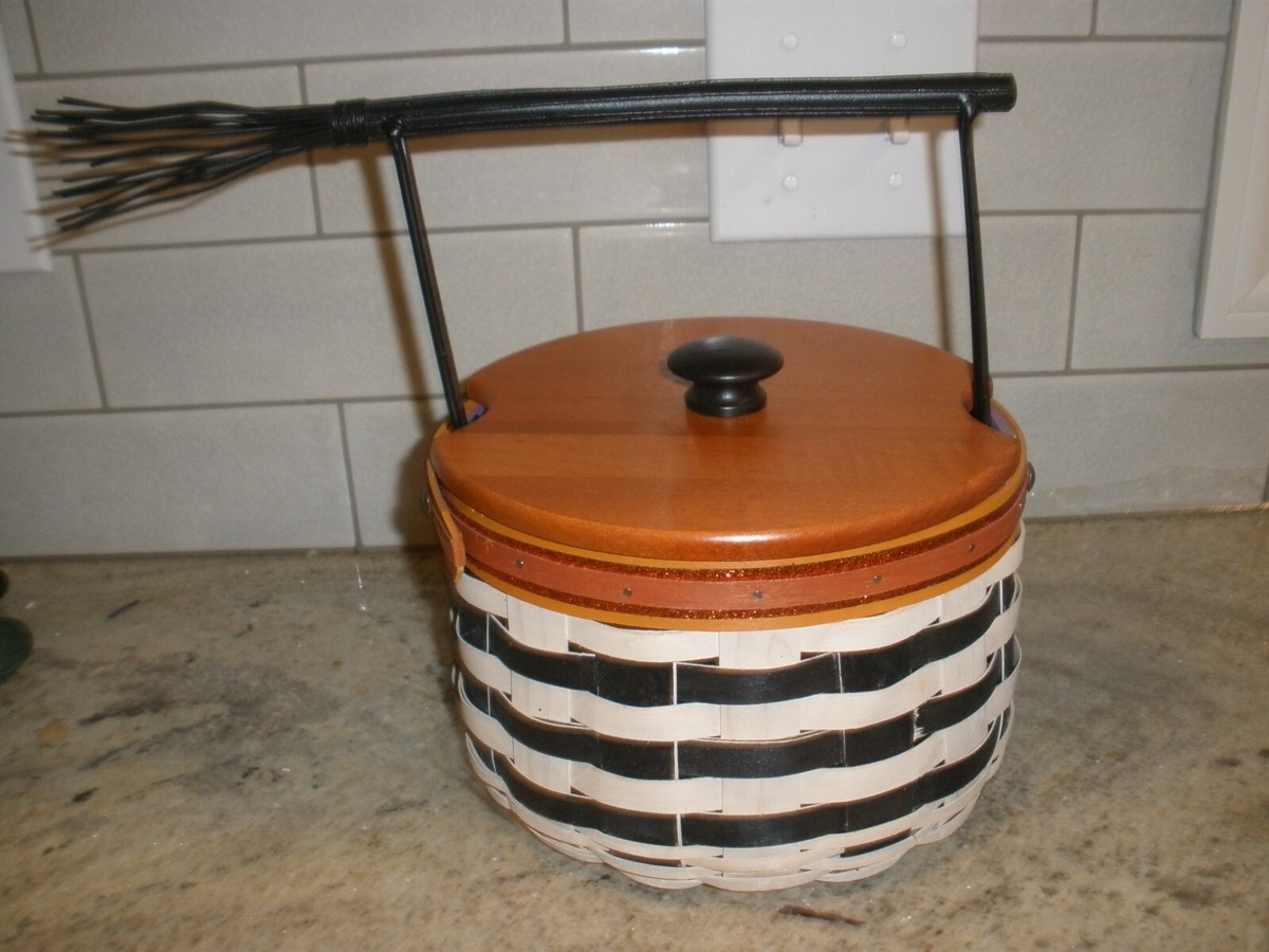 RARE Longaberger Wicked Witch Basket w/Metal Broom