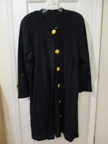 Unbranded Black Cardigan with Gold 