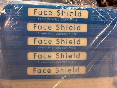 3 Ten-Pack Protective Face Shield Clear (30 Masks) (New In Original Packaging)