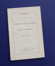 Address Combined Literary Societies of Colby University William Whiting 1872