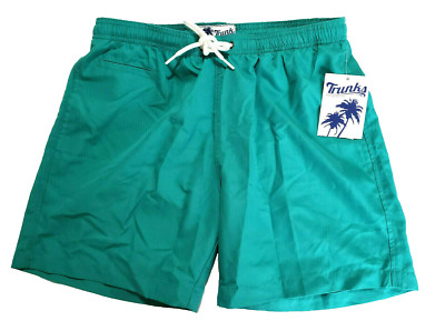 Trunks San O Short Swim Trunks, Sz S, Teal, Style # TS001, NWT