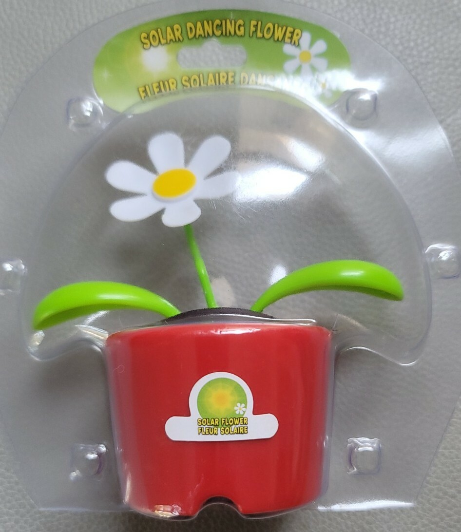 5eL “Electric Dancing Flower” - Red RED Solar Dancing DAISY Sun Or Light Powered FLOWER TOY Great Gift