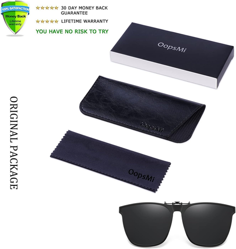 Clip on Sunglasses Polarized Unisex Large Lightweight for Prescription Glasses - Picture 7 of 12