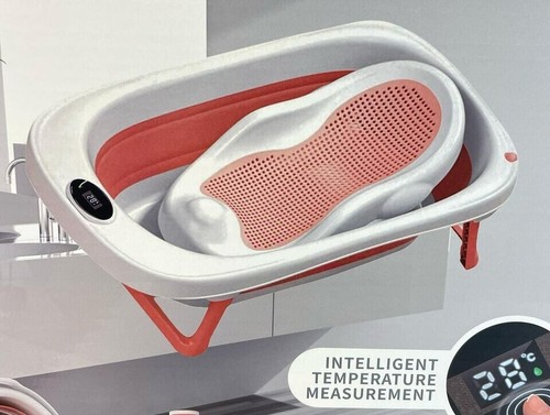 Pink Newborn To Toddler Collapsible Baby Bath Set Portable & Easy Storage 4 in 1 - Picture 3 of 5
