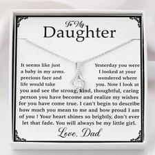 To My Daughter Necklace, Gift for Daughter from Dad, Daughter Father Necklace