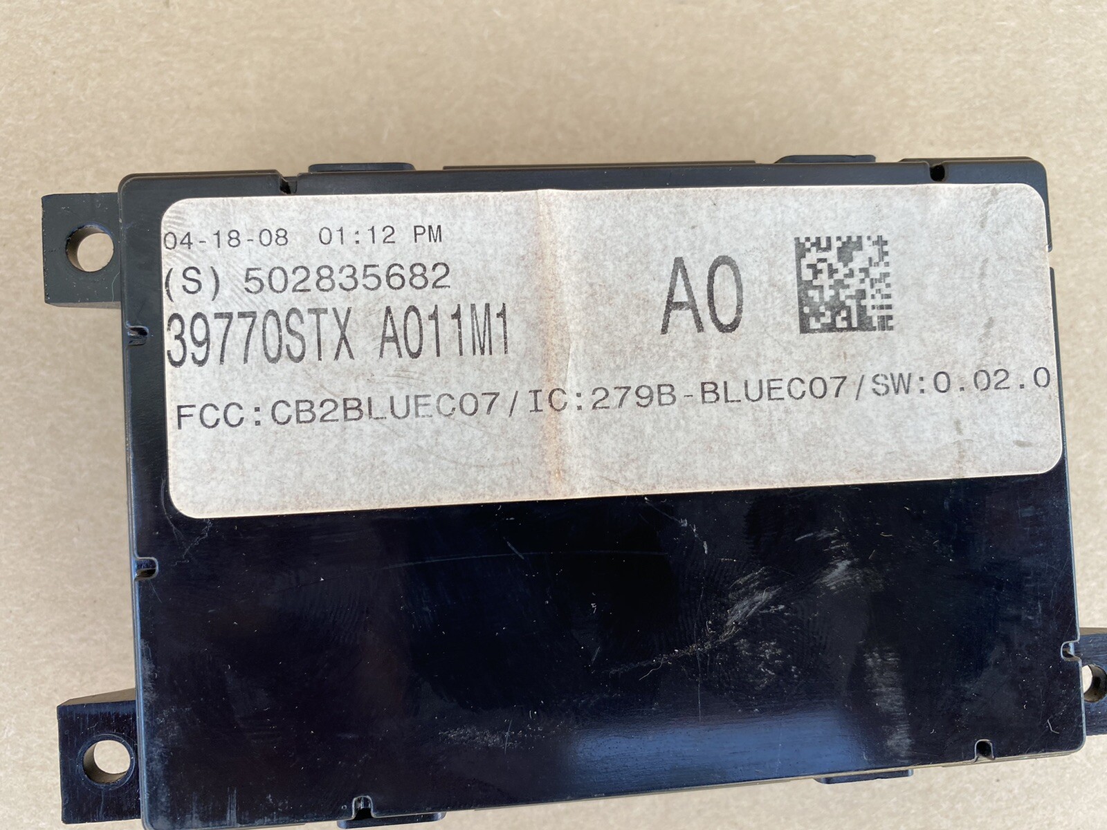 07-09 Acura MDX HFL HFT Hands Free Link Bluetooth Module 39770-STX-A011-M1 