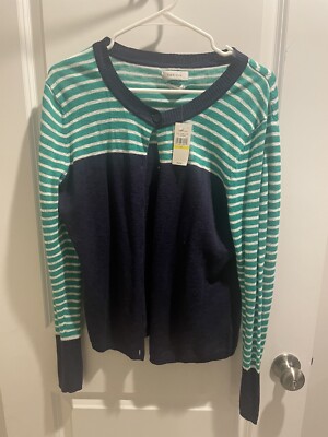 NWT Women’s Van Heusen Patterned Green Cardigan Size: L