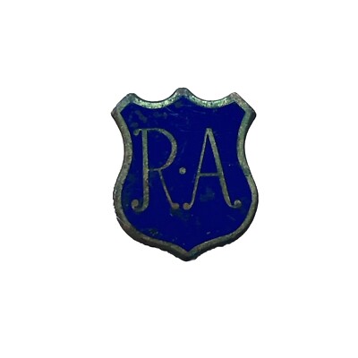 Vintage RA Resident Advisor College Blue Badge Lapel Pin Shield University