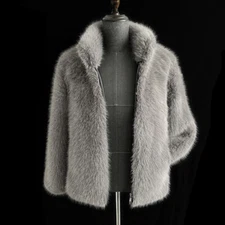 Fur Coats Men's Winter Thickened New Stand-up Fox Fur Mink Jacket Short Outwear